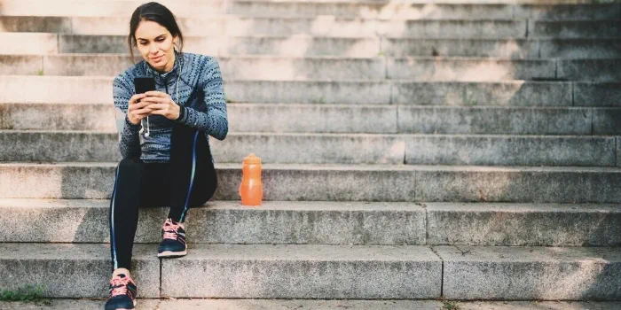 Runner resting after exercise